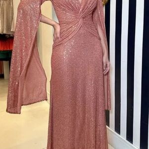 Elegant Pink Evening Gown
